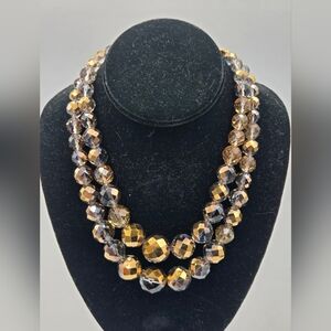 NEW Vintage Richelieu Crystal Graduated Triple Strand Necklace